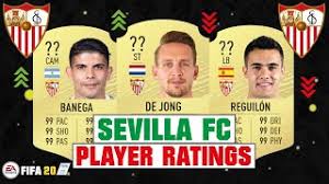 Sevilla fútbol club, is a spanish professional football club based in seville, the capital and largest city of the autonomous community of a. Fifa 20 Sevilla Fc Player Ratings Ft De Jong Banega Reguilon Etc Youtube