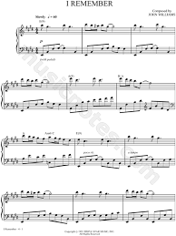 I Remember From Hook Sheet Music Piano Solo In E Major Download Print Sheet Music Piano Music E Major
