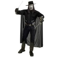 Adult V For Vendetta Costume V For Vendetta Costume V For Vendetta Halloween Costume Super Hero Costumes
