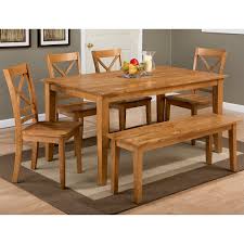 Dinette sets with bench and chairs. Jofran 352 14kd Simplicity Honey Wood Dining Table Bench