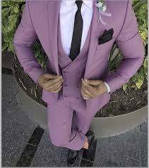 2018 Latest Coat Pant Design Purple Pink Men Tuxedo 3 Piece Custom 12 20 Shipping Prom Suits For Men Purple Suits Prom Suits