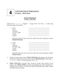 Contohsuratperjanjianutangpiutang Messages Serta Surat