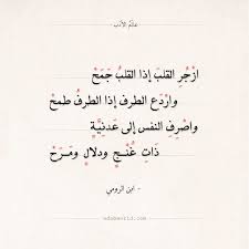 شعر ابن الرومي واصرف النفس إلى عدنية عالم الأدب math equations math calligraphy