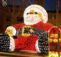 Holiday Christmas LED Large 3D Santa Claus Christmas Motif Lights