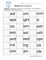 Consonant blends activities for kindergarten and first grade. Blends Worksheets Have Fun Teaching