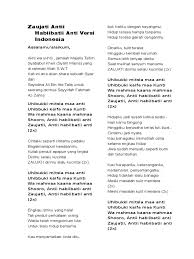 Tak lagi ada di samping ku. Lirik Lagu Zaujati