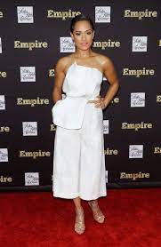 Empire S Grace Gealey Shows Off Her Massive Engagement Ring On The Red Carpet Grace Gealey Red Carpet Fashion All White Party