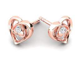 4.5 out of 5 stars. Precious Heart 14k Rose Gold Diamond Earrings For Little Girls Fiola Jewelry