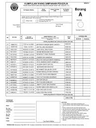 B pendapatan penggajian dan manfaat rm. Epf Contribution Form A 2