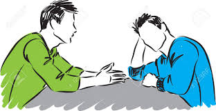 Maybe you would like to learn more about one of these? Two Man Talking Together Vector Illustration Royalty Free Cliparts Vectors And Stock Illustration Image 124604143