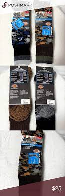 Dickies Set Of 2 Wool Thermal Boot Socks 6 12 New Boot Socks Dickies Blue Pattern