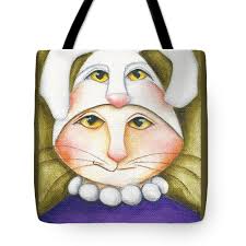 Bunny Costume For Kitty Throw Pillow by Deb Harvey