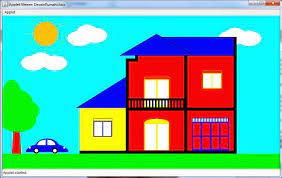 We can draw shapes on the java applet. House Design With Java Applets Java Applet Program Steemit