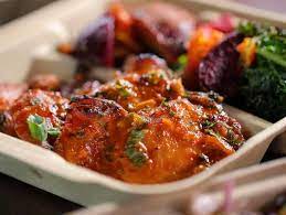 Whiskey Cola Chicken With Beets And Sweets Recipe Cola Chicken Food Network Recipes Farm Fresh Recipes
