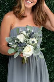 Looking for blue artificial fall wedding flowers? Diy Wedding Flowers Twilight Dusty Blue Bouquets Kukka Flowers
