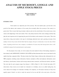 (aapl) stock price, news, historical charts, analyst ratings and financial reflects the total market value of a company. Analysis Of Microsoft Google And Apple Stock Prices