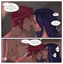 Rule 34 Dev - 2girls abs arcane arcane_caitlyn arcane_vi blue_hair blush  breasts caitlyn_kiramman closed_eyes comic dialogue female_torso fingering  fingering_partner hand_in_panties league_of_legends light_skin long_hair  looking_at_another ...