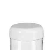 2 oz Clear PET Round Plastic Jar with White Dome Lid