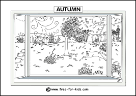 The temperature is cooling down, the le. Through The Seasons Colouring Pages Www Free For Kids Com
