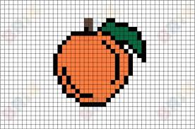 Peach Pixel Art Pixel Quilt Pattern Pixel Art Pattern Pixel Quilting