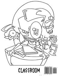 These images are taken from zim screenshots and manipulated to remove the colors and some of the noise. Invader Zim Coloring Book Coloring Book For Kids And Adults Activity Book With Fun Easy And Relaxing Coloring Pages By Ivazewa Alexa Amazon Ae