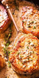 Pork Chops In Creamy White Wine Sauce Low Carb Pork Chop Recipe Low Carb Pork Chops Pork Recipes