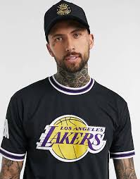 Lebron james, anthony davis, kyle kuzma, danny green and alex caruso! New Era Nba La Lakers Oversized Applique T Shirt In Black Asos