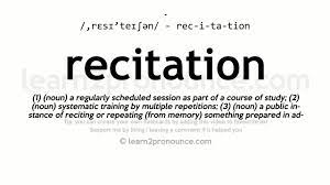 Recite meaning, definition, usage, etymology, pronunciation, examples, parts of speech, derived terms, inflections collated together for your perusal. Recited Meaning Recite Meaning Also In The Bottom Left Of The Page Several Parts Of Wikipedia Pages Related To The Word Recited And Of Gadget Info