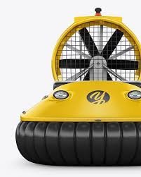 Download Hovercraft Mockup Front View In Vehicle Mockups On Yellow Images Object Mockups PSD Mockup Templates