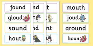 Ow and ou words is available in our digital library an online access to it is set as public so you can ow and ou words there is one firm rule to help you: Phase 5 Words With The Ou Sound Flashcards Real And Nonsense Words