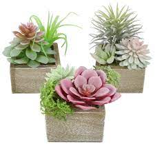 Fake succulent plants in pots. Mingfuxin Artificial Succulents Plants Mini Assorted Green Fake Faux Succulent Plants Pots Potted For Home Office Living Room Table Desk Plants Decor Set Of 3 Succulents Plants Artificial Buy Online In Jersey