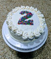 A traditional birthday cake has the words happy birthday written across it in icing. Practice Run For My Daughter S Birthday Cake Baking