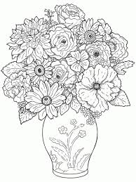 Beautiful Drawings Of Flower Vase Printable Flower Coloring Pages Detailed Coloring Pages Butterfly Coloring Page