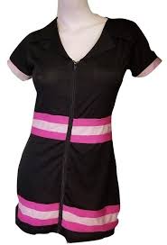 Black floral print sheer sleeve fit & flare dress. Slinky Black Zip Front Dress With Pink Stripes Wholesalecamel