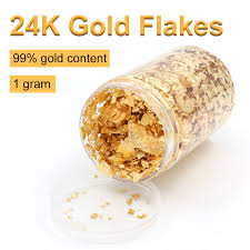 Fine gold dust & flour gold. 24k Gold Leaf Edible Gold Foil Sheets Flakes For Cake Decoration For Arts Crafts Gilding Paper 1g Bottle Gold Leaf Craft Paper Craft Paper Aliexpress