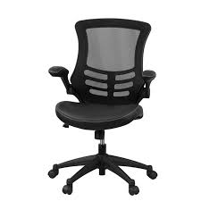 Black Mid Back Leather Chair Bl X 5m Lea Gg Churchchairs4less Com