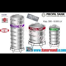 Tangki air ini memiliki beberapa jenis antara lain yaitu tangki air yang terbuat dari bahan aluminium, plastik, pe dan stainless steel. Jual Tangki Air Stainless Steel Ps6000 Kap 6000liter Merk Profil Kamar Mandiku Com Jakarta Indotrading