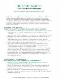 Senior project manager job description classification responsibilities: Assistant Facility Manager Resume Samples Qwikresume