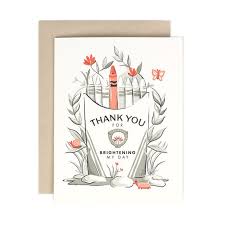 Thanks For Brightening My Day Card Etsy
