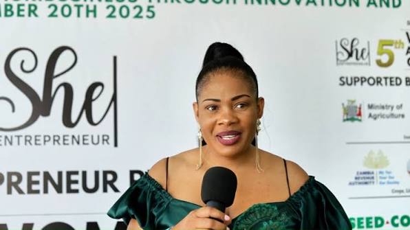 Women in Agribusiness Conference 2025 hosted by She Entrepreneur Marina Kamanzi CEO Kagezi Seeds Speaks Join Women in Agribusiness Network today +260776018183
