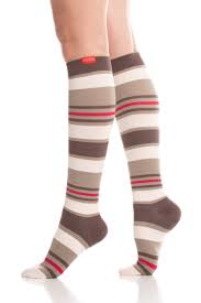 womens fun stripes 3 knee highs accucare canada