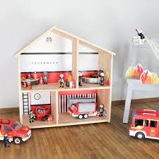 Fire Station Sticker Wall Decal Gift Boy Room Decor Ikea Flisat Boy Nursery Decor Boyshelf Playroom Shelf Not Included Doll House For Boys Boys Room Decor Doll House Plans