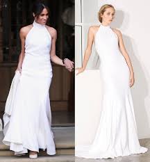 Prince harry and meghan markle headed to their evening reception in an icy blue. Stella Mccartney Selling Meghan Markle S Wedding Dress In Her Debut Bridal Collection