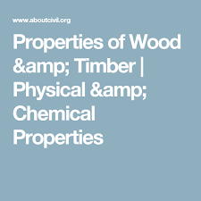 Properties Of Wood Amp Timber Physical Amp Chemical Properties Chemical Property Physical And Chemical Properties Physics