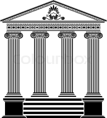 Greek Temple Stencil Third Variant Stock Vector Colourbox
