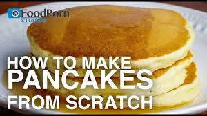 Add the melted butter to the pancake batter and return the pan to the stove. Make Pancakes From Scratch Youtube