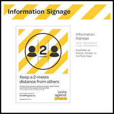 Anyone who has been in australia and is now in new zealand should: Covid 19 Keppa 2m Distance Posters Stickers Corflute Signs Sign Network Limited Christchurch New Zealand