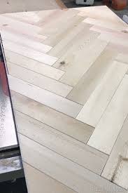 Most table tops nowadays are made out of plywood. Wooden Herringbone Table With Tapered Legs Reality Daydream