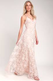 Everlasting Romance Blush Floral Maxi Dress
