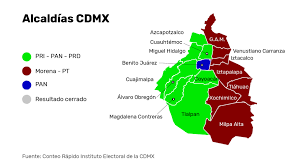 Conoce qué se elegirá en la capital del país en las cercanas elecciones de este año. La Cdmx Se Divide En Dos Asi Quedo El Mapa Tras Las Elecciones El Financiero